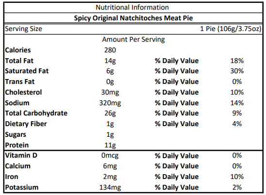 Nutritional Information